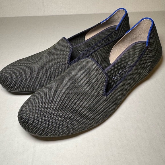 Rothy's Shoes - Rothy’s The Loafer Evergreen with Neon Stripe Slip On Round Toe Size 7.5